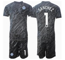 Chelsea Robert Sanchez #1 Bramkarskie Koszulka Wyjazdowa dzieci 2024-25 Krótki Rękaw (+ krótkie spodenki)